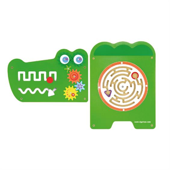 Бізіборд Viga Toys Крокодил, 5 секцій (50346) - зображення 2