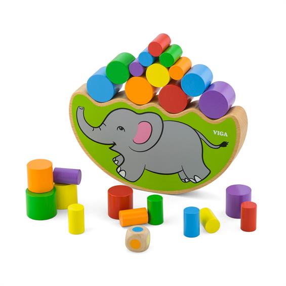 Дерев'яна гра-баланс Viga Toys Слоник (50390) - зображення 3