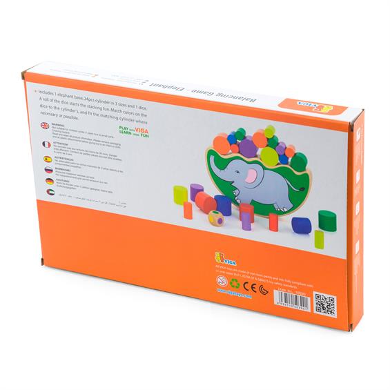 Дерев'яна гра-баланс Viga Toys Слоник (50390) - зображення 4