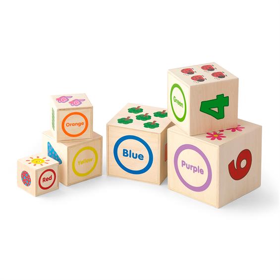 Дерев'яні кубики-пірамідка Viga Toys з цифрами (50392) - зображення 3
