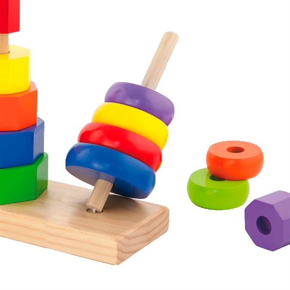 Набір дерев'яних пірамідок Viga Toys Три фігури (50567) - зображення 3