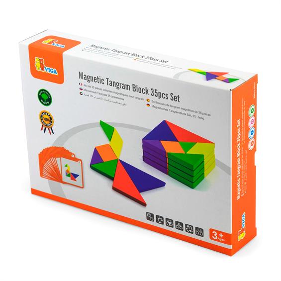 Магнітний танграм для дошок Viga Toys 35 ел. (50643FSC) - зображення 2