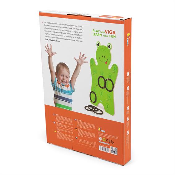 Ігровий набір Viga Toys Жабеня з кільцями (50661) - зображення 4