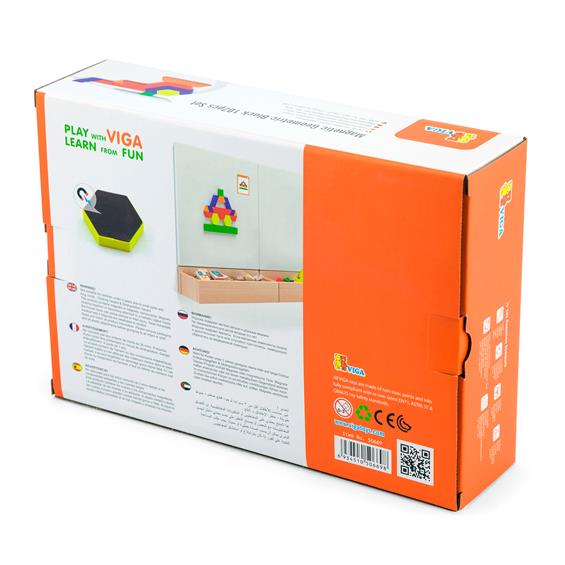 Магнітна мозаїка для дошки Viga Toys із картками, 102 ел. (50669) - зображення 3