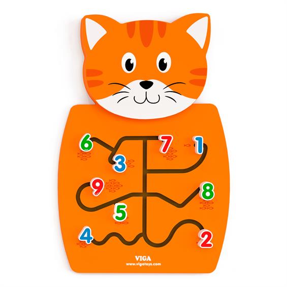 Бізіборд Viga Toys Котик із цифрами (50676) - зображення 1