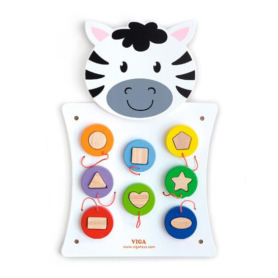 Бізіборд Viga Toys Зебра з фігурками (50681FSC) - зображення 1