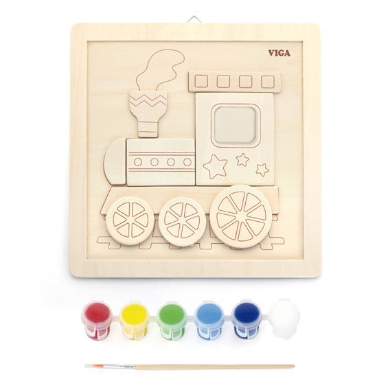 Набір для творчості Viga Toys Картина власноручно Паровозик (50686) - зображення 3