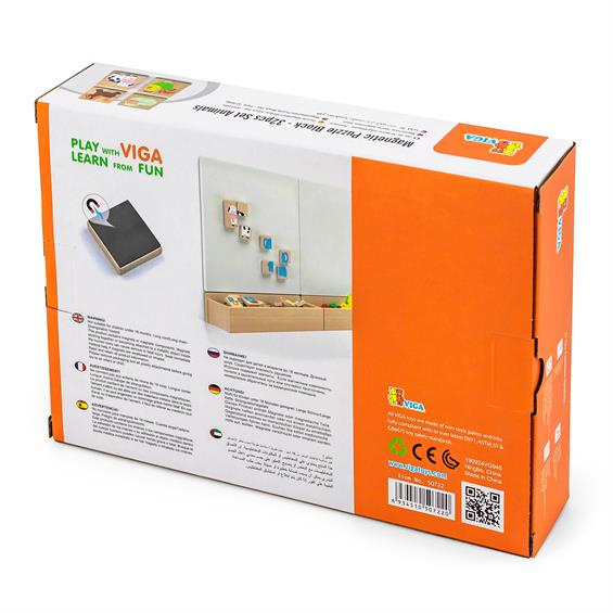 Магнітні пазли Viga Toys Звірятка, 32 ел. (50722FSC) - зображення 4