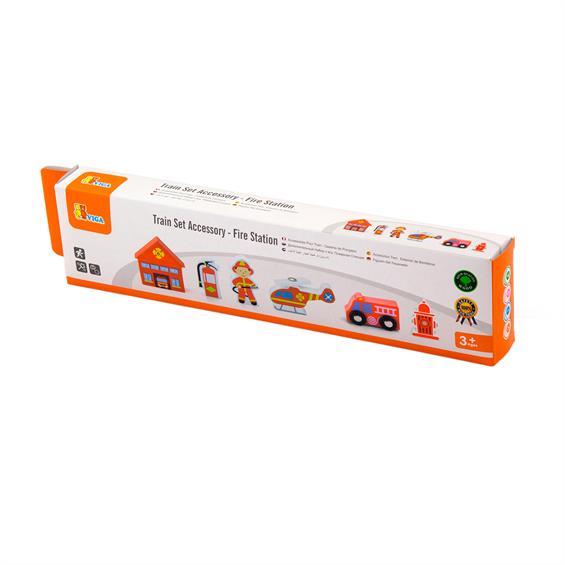 Набір для залізниці Viga Toys Пожежна станція (50815) - зображення 2