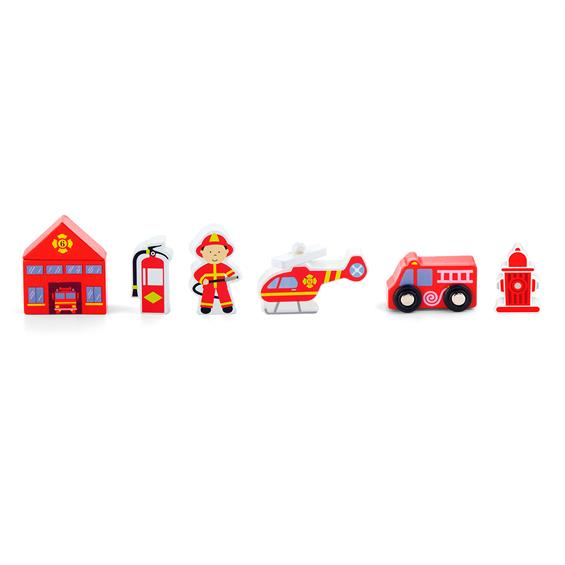 Набір для залізниці Viga Toys Пожежна станція (50815) - зображення 1