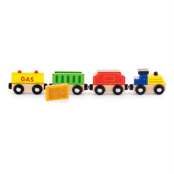 Набір для залізниці Viga Toys Вантажний поїзд із пальним (50820) - зображення 3