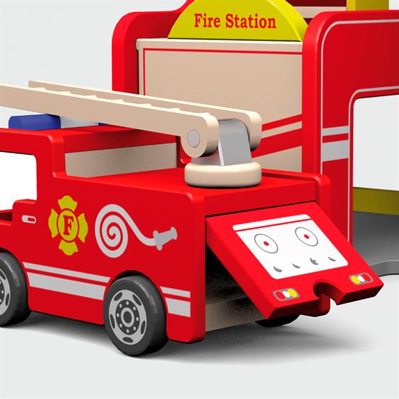 Дерев'яний ігровий набір Viga Toys Пожежна станція (50828) - зображення 6