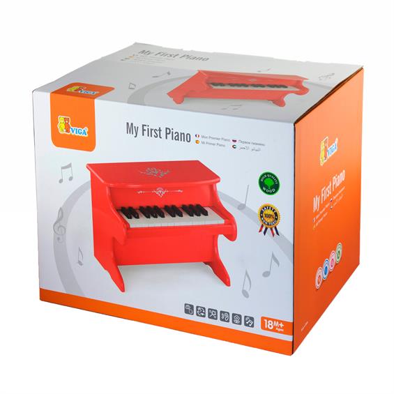 Музична іграшка Viga Toys Перше піаніно, червоний (50947) - зображення 4