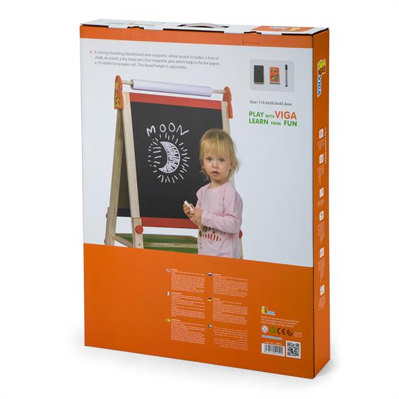 Дерев'яний мольберт Viga Toys двосторонній магнітний із папером (50952) - зображення 5
