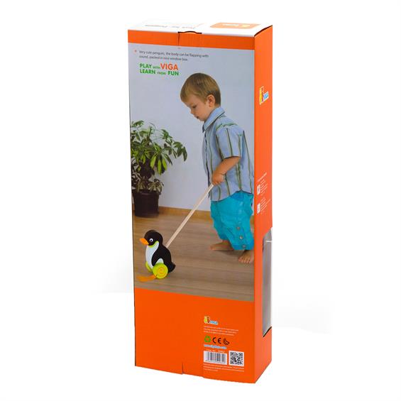 Дерев'яна каталка Viga Toys Пінгвінчик (50962) - зображення 3
