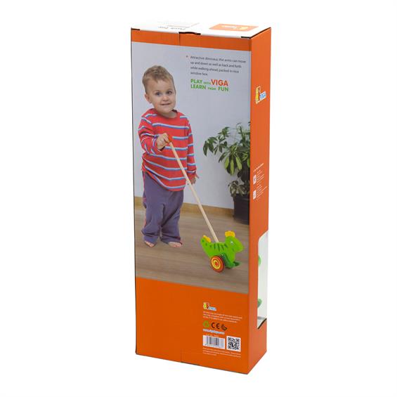 Дерев'яна каталка Viga Toys Динозаврик (50963) - зображення 3