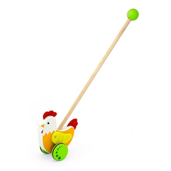 Дерев'яна каталка Viga Toys Півник (50964) - зображення 1