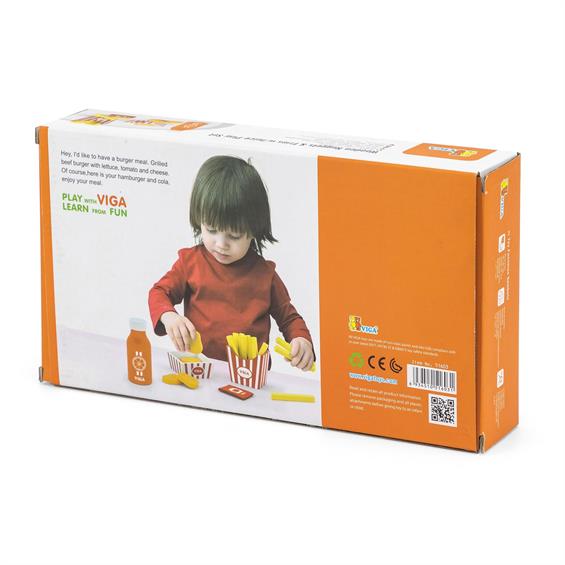 Іграшкові продукти Viga Toys Нагетси з картоплею фрі та соком (51603) - зображення 4