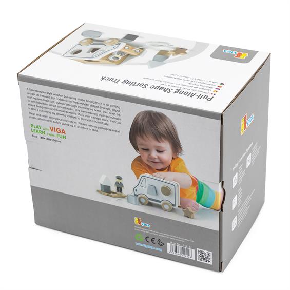 Дерев'яна каталка-сортер Viga Toys Вантажівка (51612) - зображення 4
