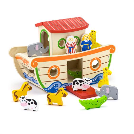 Дерев'яний сортер Viga Toys Ковчег зі звірятами (51625) - зображення 1