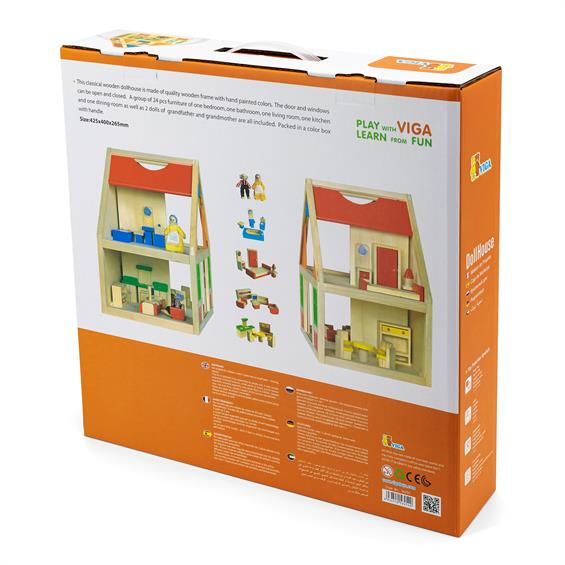 Дерев'яний ігровий набір Viga Toys Ляльковий будиночок (56254) - зображення 3