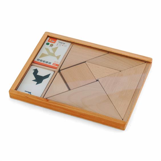 Гра-головоломка Viga Toys Дерев'яний танграм нефарбований, 7 ел. (56301) - зображення 2