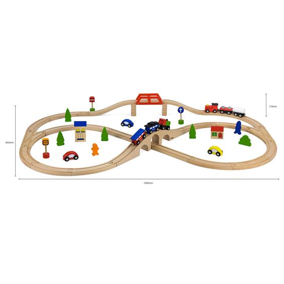 Дерев'яна залізниця Viga Toys 49 ел. (56304) - зображення 2