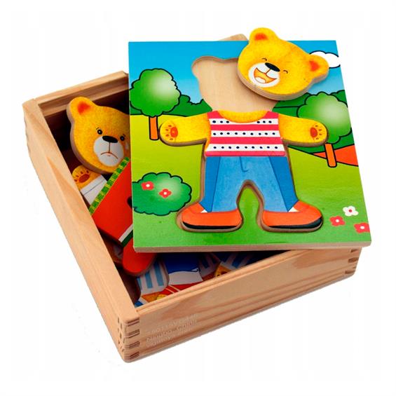 Дерев'яний ігровий набір Viga Toys Гардероб ведмедика (56401) - зображення 2