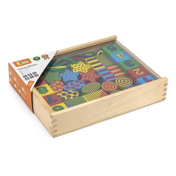 Дерев'яна шнурівка Viga Toys Веселі фігурки (58505) - зображення 2