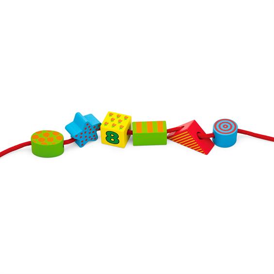 Дерев'яна шнурівка Viga Toys Веселі фігурки (58505) - зображення 4