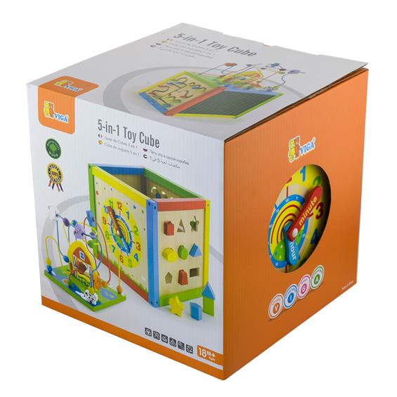 Дерев'яний бізікуб Viga Toys 5 в 1 (58506) - зображення 2