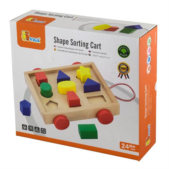 Дерев'яний сортер Viga Toys Візок із фігурами (58583) - зображення 2