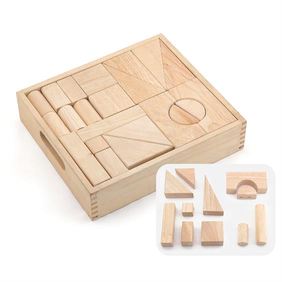 Дерев'яні будівельні кубики Viga Toys нефарбовані, 48 шт. (59166) - зображення 2