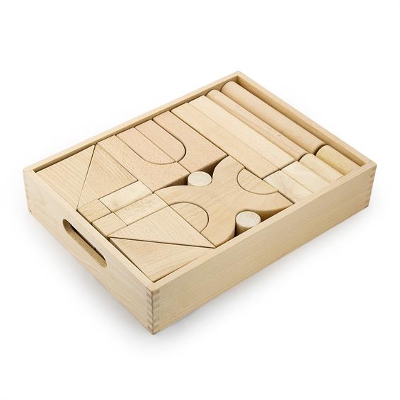 Дерев'яні будівельні кубики Viga Toys нефарбовані, 48 шт. (59166) - зображення 1