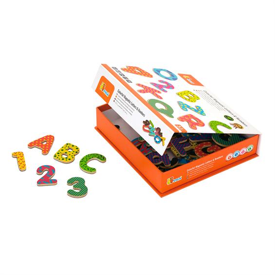 Набір магнітних літер і цифр Viga Toys, 77 шт. (59429) - зображення 1