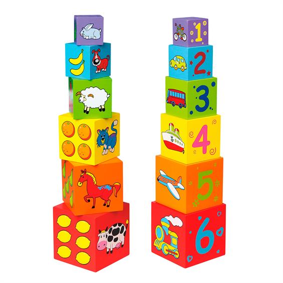 Дерев'яні кубики-пірамідка Viga Toys (59461) - зображення 4