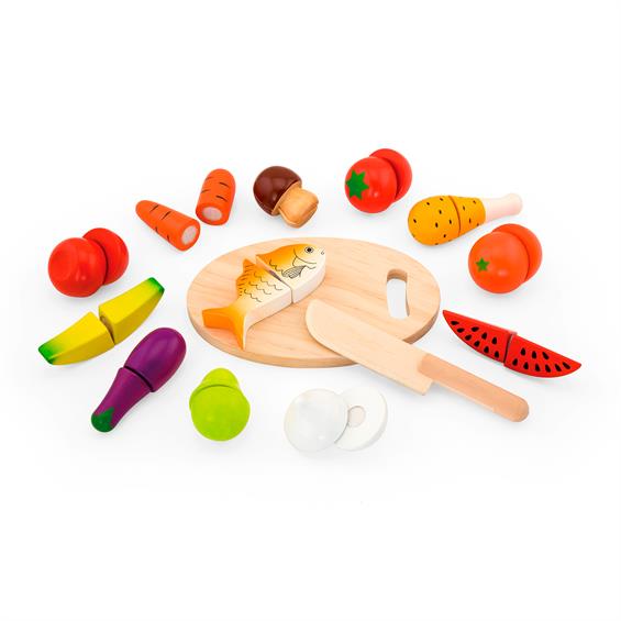 Іграшкові продукти Viga Toys Нарізана їжа з дерева (59560) - зображення 1