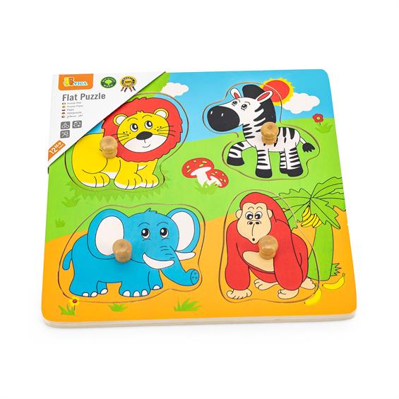 Дерев'яна рамка-вкладиш Viga Toys Звірята в Африці (59563) - зображення 1