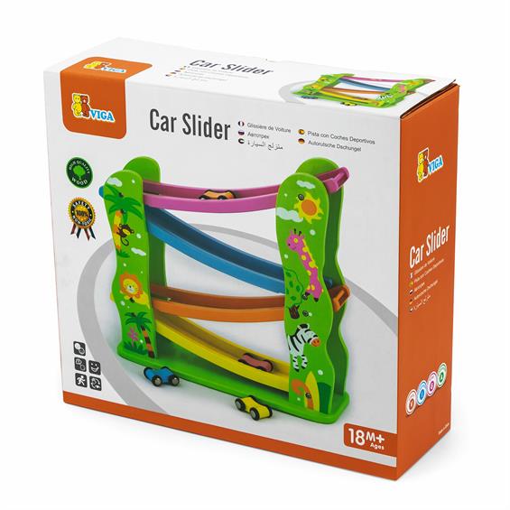 Дерев'яний автотрек Viga Toys з машинками (59610) - зображення 2