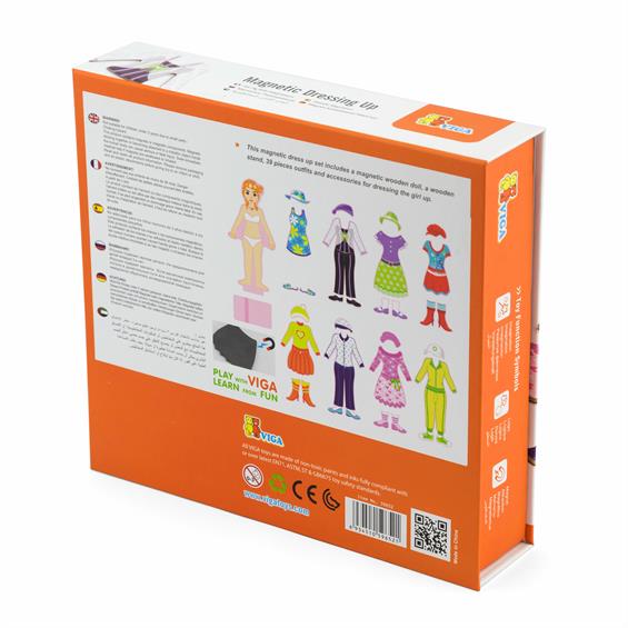 Набір магнітів Viga Toys Гардероб дівчинки (59652) - зображення 4