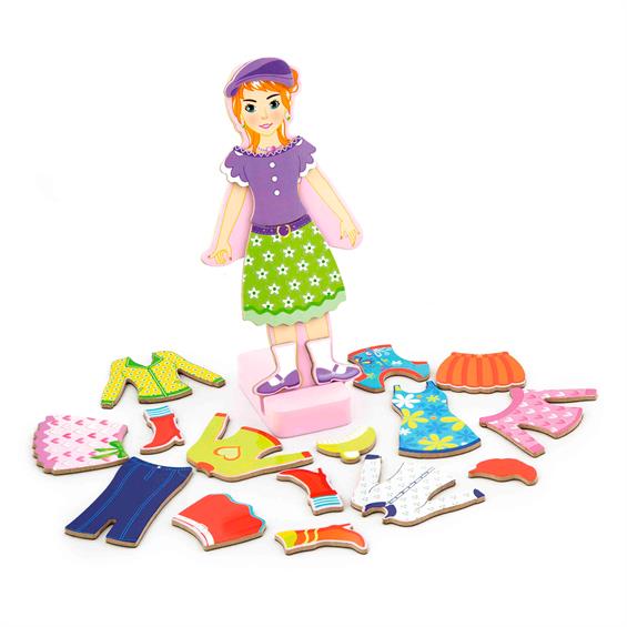 Набір магнітів Viga Toys Гардероб дівчинки (59652) - зображення 1