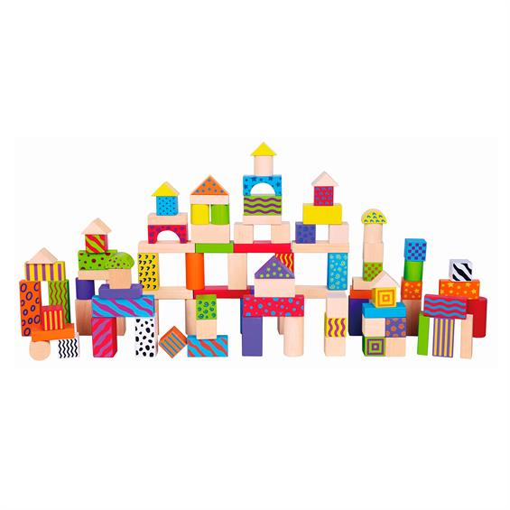 Дерев'яні кубики Viga Toys Візерункові блоки 100 шт., 3 см (59696) - зображення 1