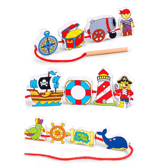 Дерев'яна шнурівка Viga Toys Пірати - зображення 4