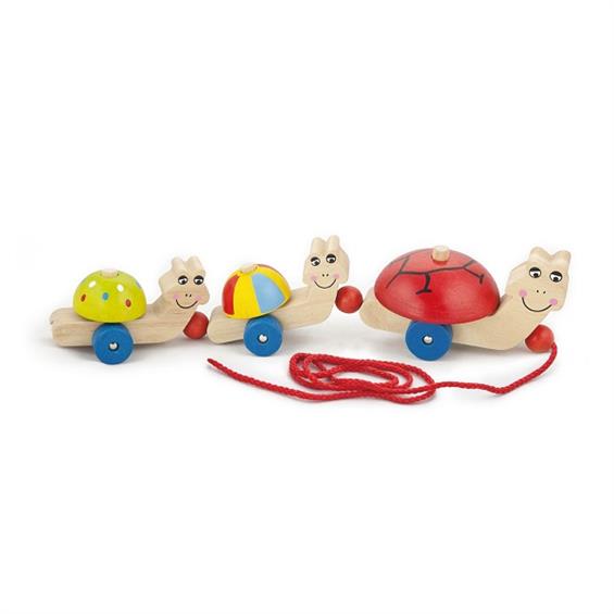 Дерев'яна каталка Viga Toys Черепашки (59949) - зображення 1