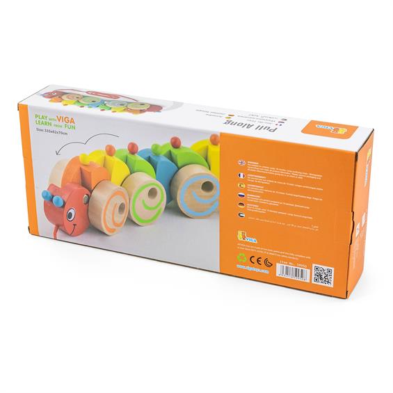Дерев'яна каталка Viga Toys Гусеничка (59950) - зображення 4