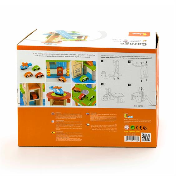Дерев'яний ігровий набір Viga Toys Паркінг (59963) - зображення 4