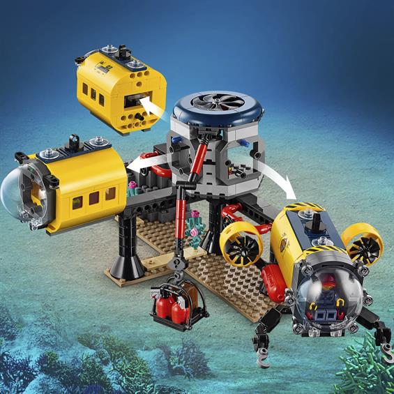 Конструктор LEGO® City Oceans Науково-дослідна станція 497 деталей (60265) - зображення 1