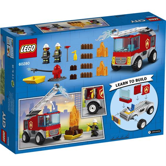 Конструктор LEGO® City Fire Пожежна машина зі сходами 88 деталей (60280) - зображення 7