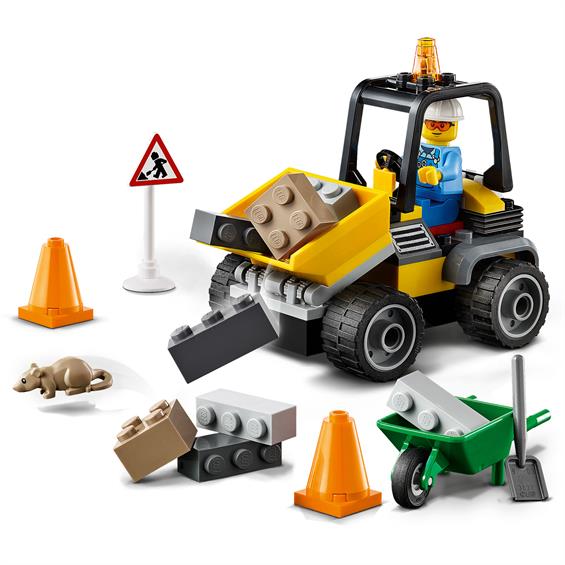 Конструктор LEGO®City Great Vehicles Пікап для дорожніх робіт 58 деталей (60284) - зображення 6