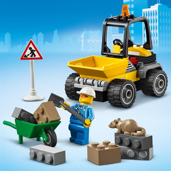 Конструктор LEGO®City Great Vehicles Пікап для дорожніх робіт 58 деталей (60284) - зображення 7
